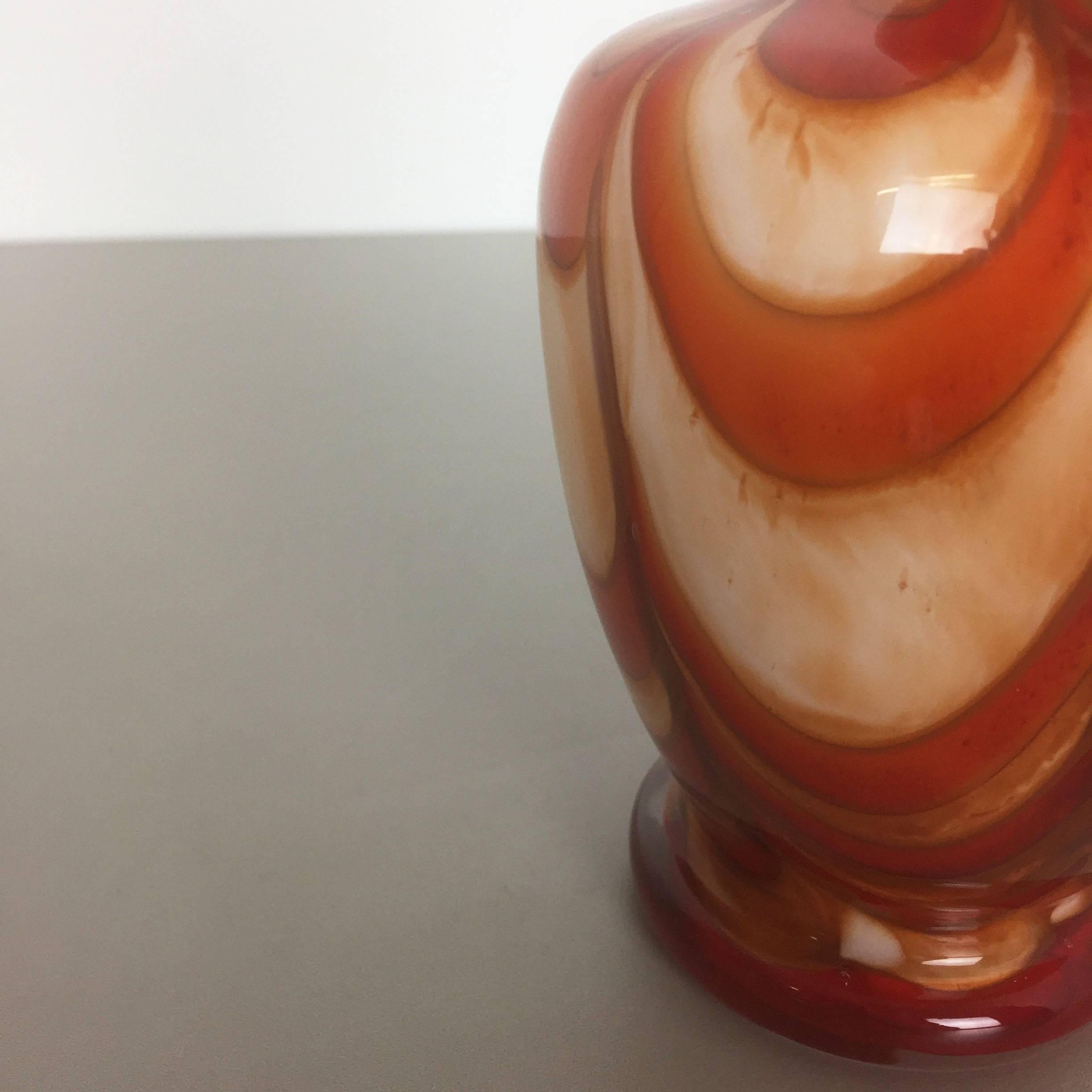 20ième siècle Vase Florence en opaline vintage des années 1970 conçu par Carlo Moretti, Italie en vente