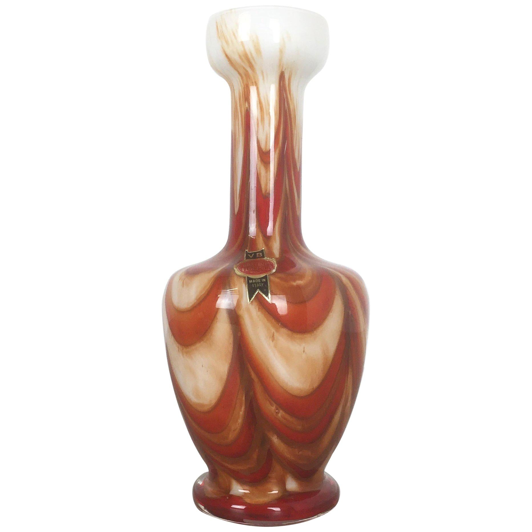 Vintage 1970s Opaline Florence Vase Designed by Carlo Moretti, Italy