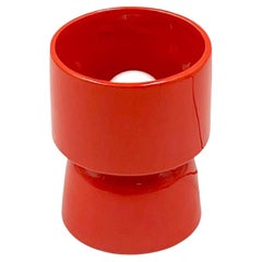 Lampe de bureau vintage en céramique orange des années 1970 - MCM Design Italian Lighting
