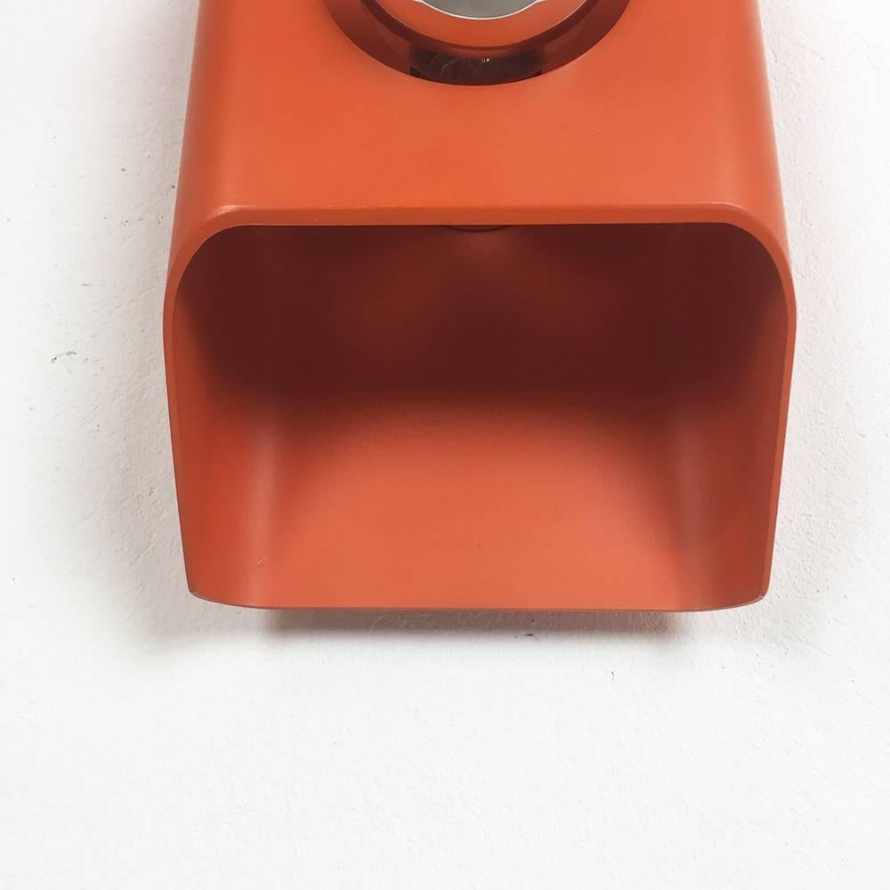 20th Century Vintage 1970s Orange Metal Wall Light by Kaiser Leuchten, Germany