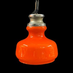 Vintage 1970's Orange Rise & Fall Pendant Light