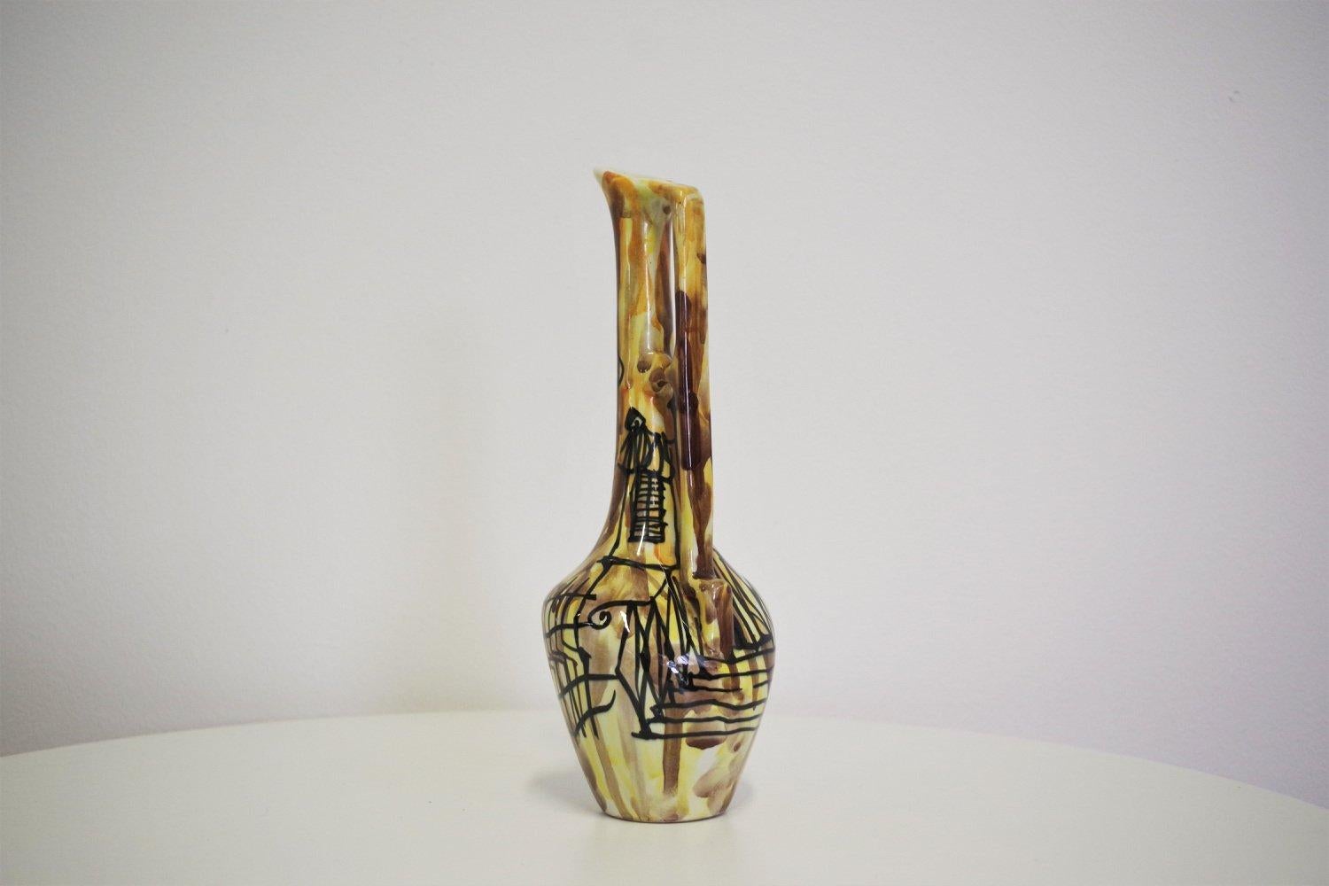 Vintage 1970s Orioli Ceramic Amphora – Italian Mid-Century Modern Pottery in vendita 5