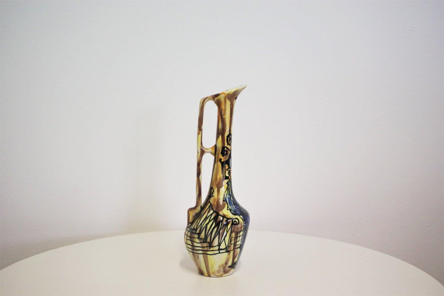 Vintage 1970s Orioli Ceramic Amphora – Italian Mid-Century Modern Pottery in vendita 6
