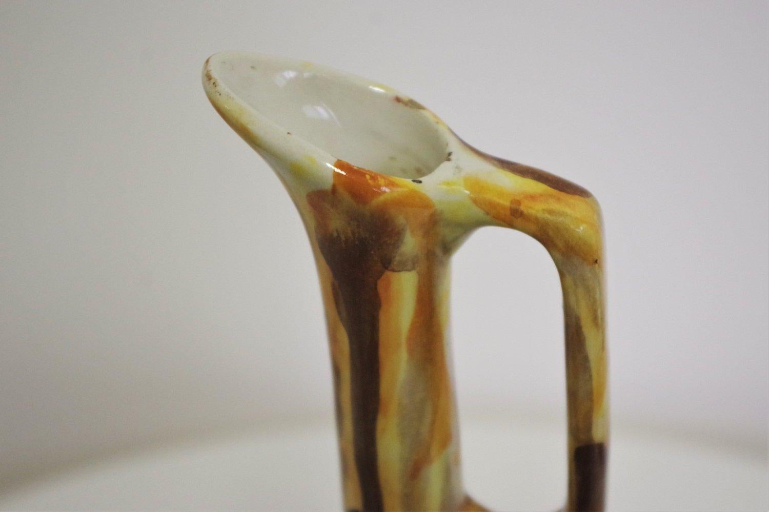 Vintage 1970s Orioli Ceramic Amphora – Italian Mid-Century Modern Pottery In condizioni buone in vendita a Manzano, IT