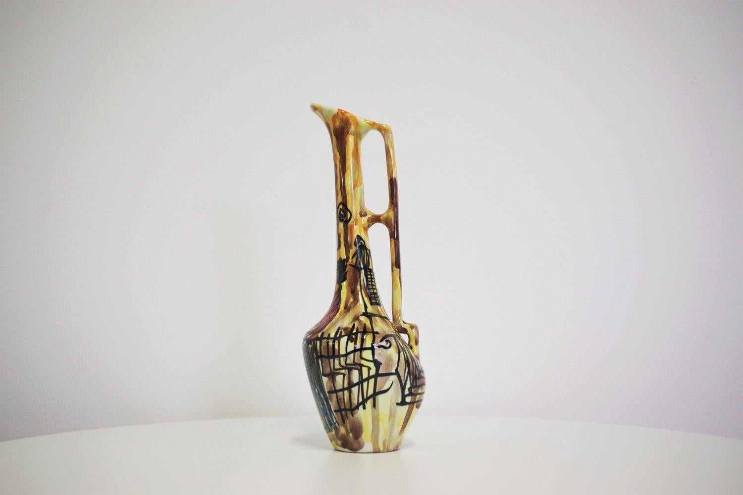 Vintage 1970s Orioli Ceramic Amphora – Italian Mid-Century Modern Pottery in vendita 2