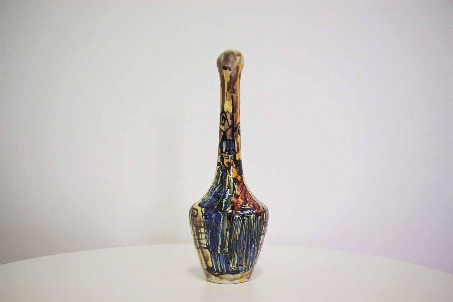 Vintage 1970s Orioli Ceramic Amphora – Italian Mid-Century Modern Pottery in vendita 3