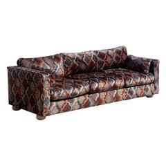 Vintage 1970s Paisley Print Sofa