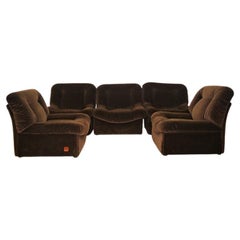 Vintage 1970s Panarea Modular Armchairs - Set of 5 by Lev Lev in Chenille