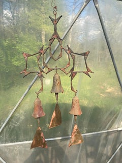 Vintage 1970s Paolo Soleri Bronze Bells Wind Chime Cosanti Originals Iconic MCM