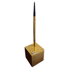 Penna Parker Signature vintage degli anni '70 su supporto in ottone