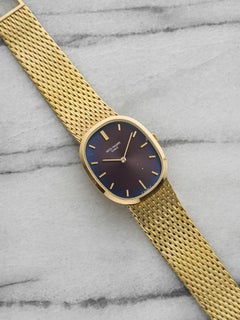 Vintage 1970s Patek Philippe Ellipse 3548 18K YG Tropical Blue Dial Manual 27 mm
