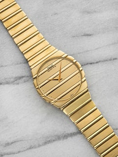 Vintage 1970s Piaget Polo 7661 C701 18K Yellow Gold Quartz 34mm