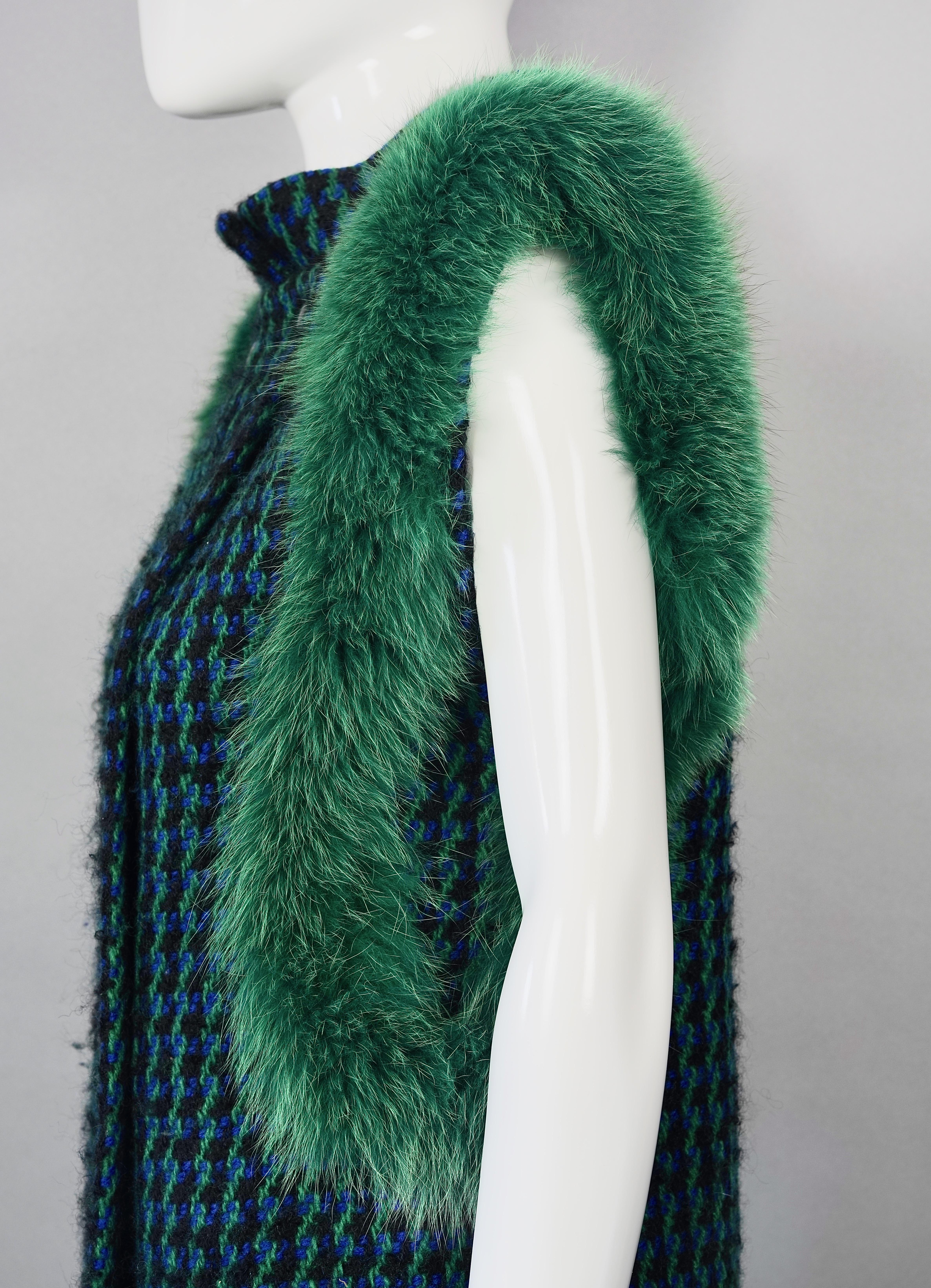 Women's Vintage 1970s PIERRE CARDIN Mod Knitted Fur Vest Coat For Sale