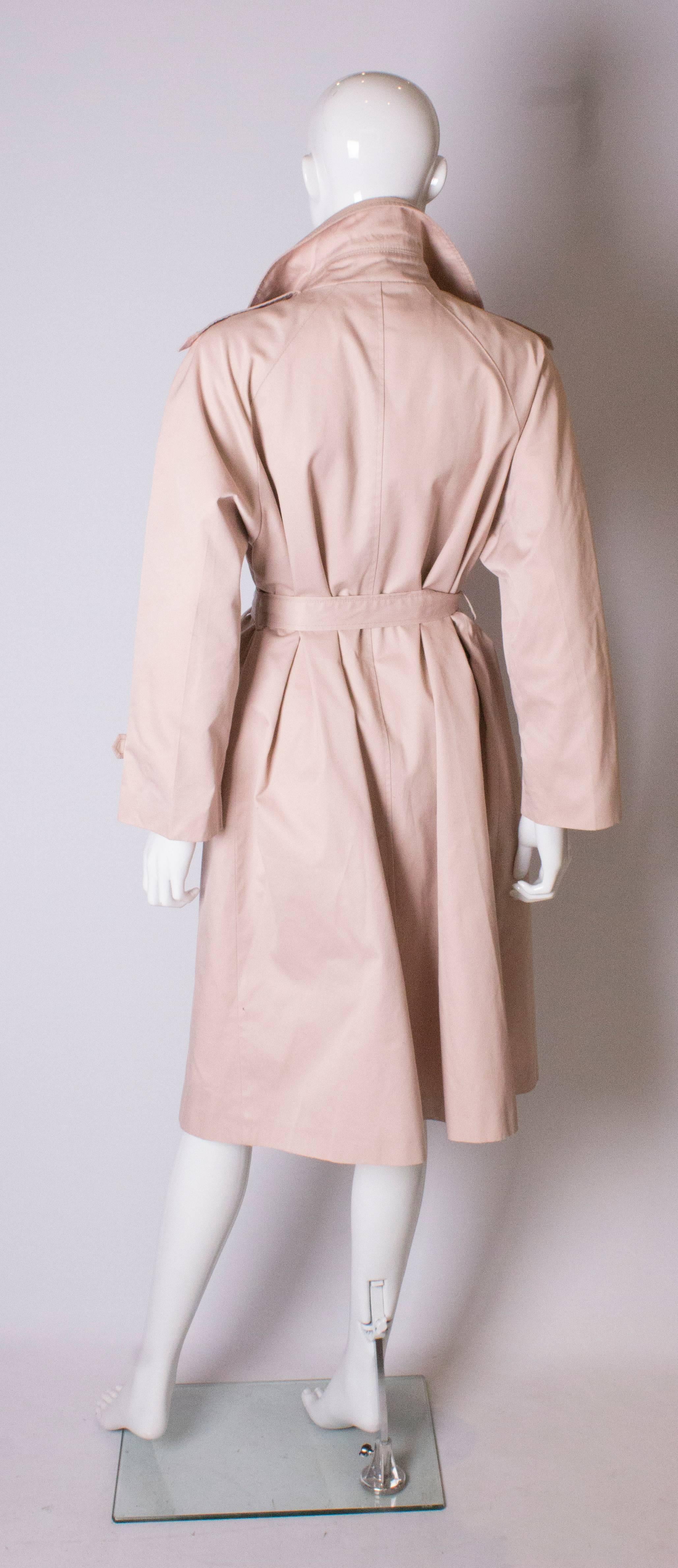 Vintage 1970s Pierre Cardin Pink Trench Coat 1