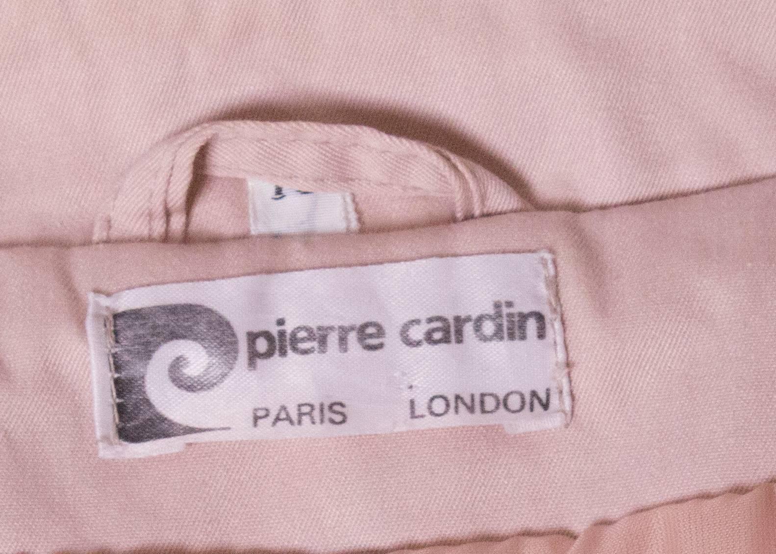 Vintage 1970s Pierre Cardin Pink Trench Coat 3