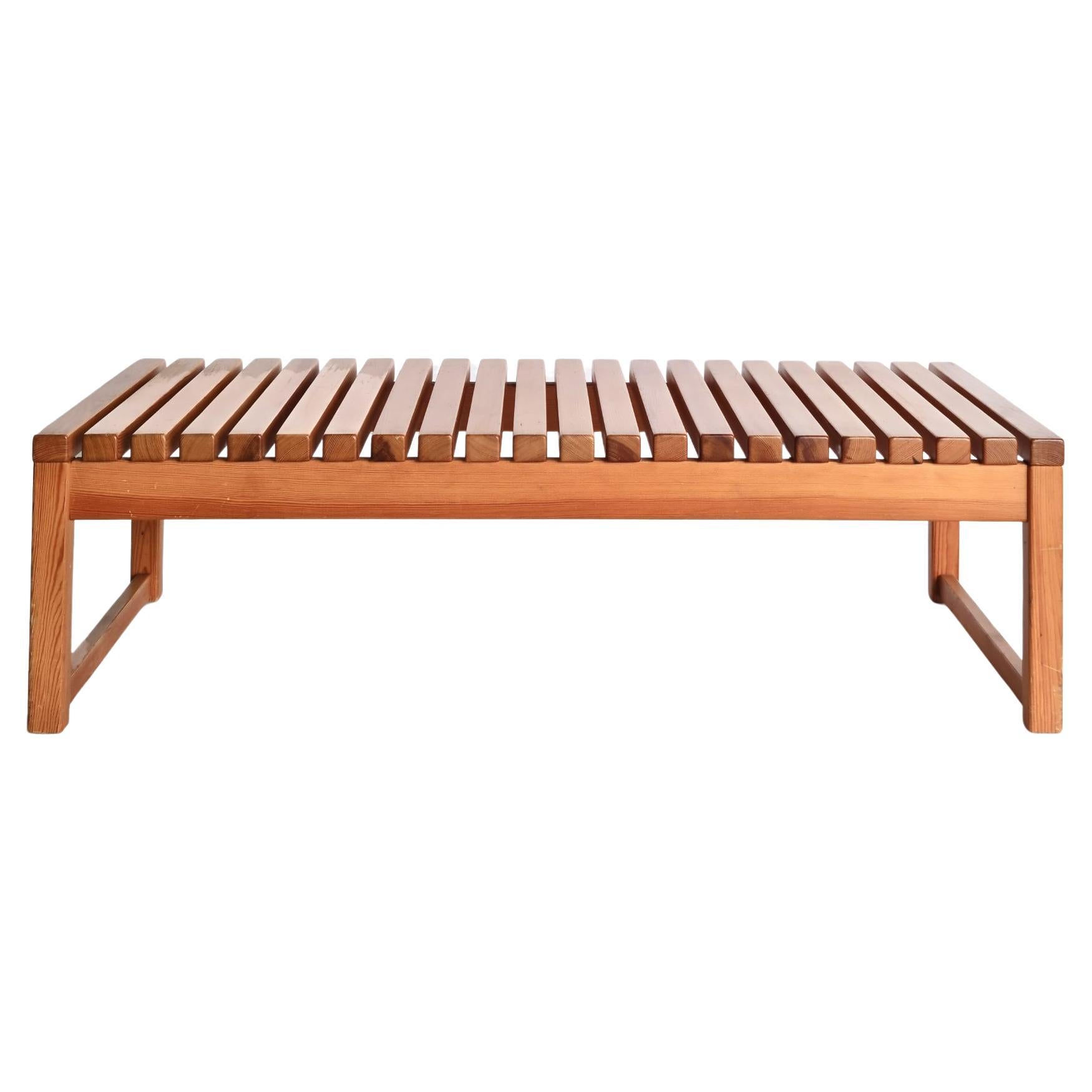 Vintage 1970s Pine Bench