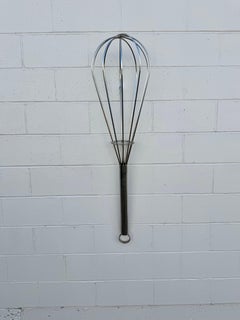 Vintage 1970s Pop Art Curtis Jeré Giant Stainless Whisk Utensil Sculpture