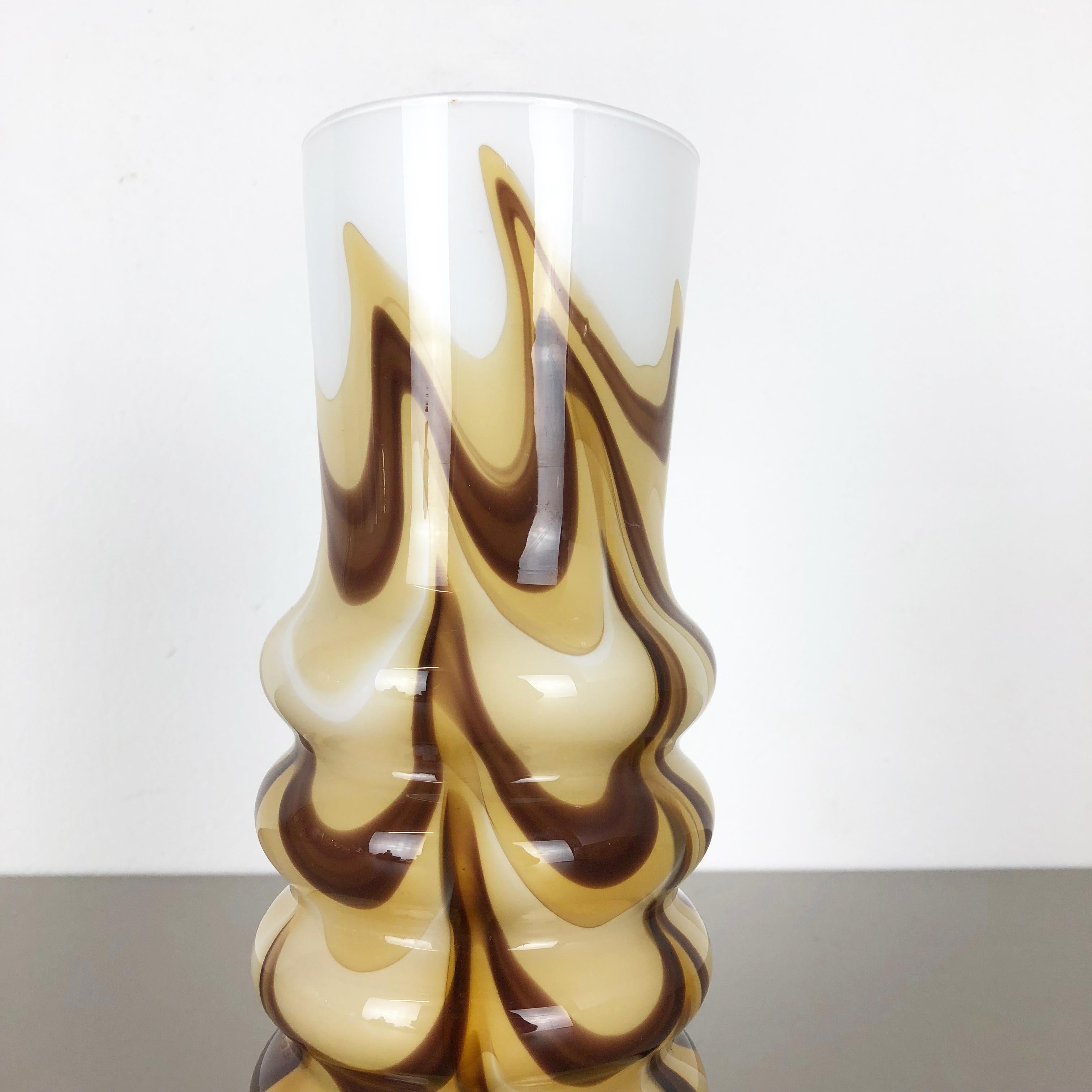 Italian Vintage 1970s Pop Art Opaline Florence Vase Designed by Carlo Moretti, Italy