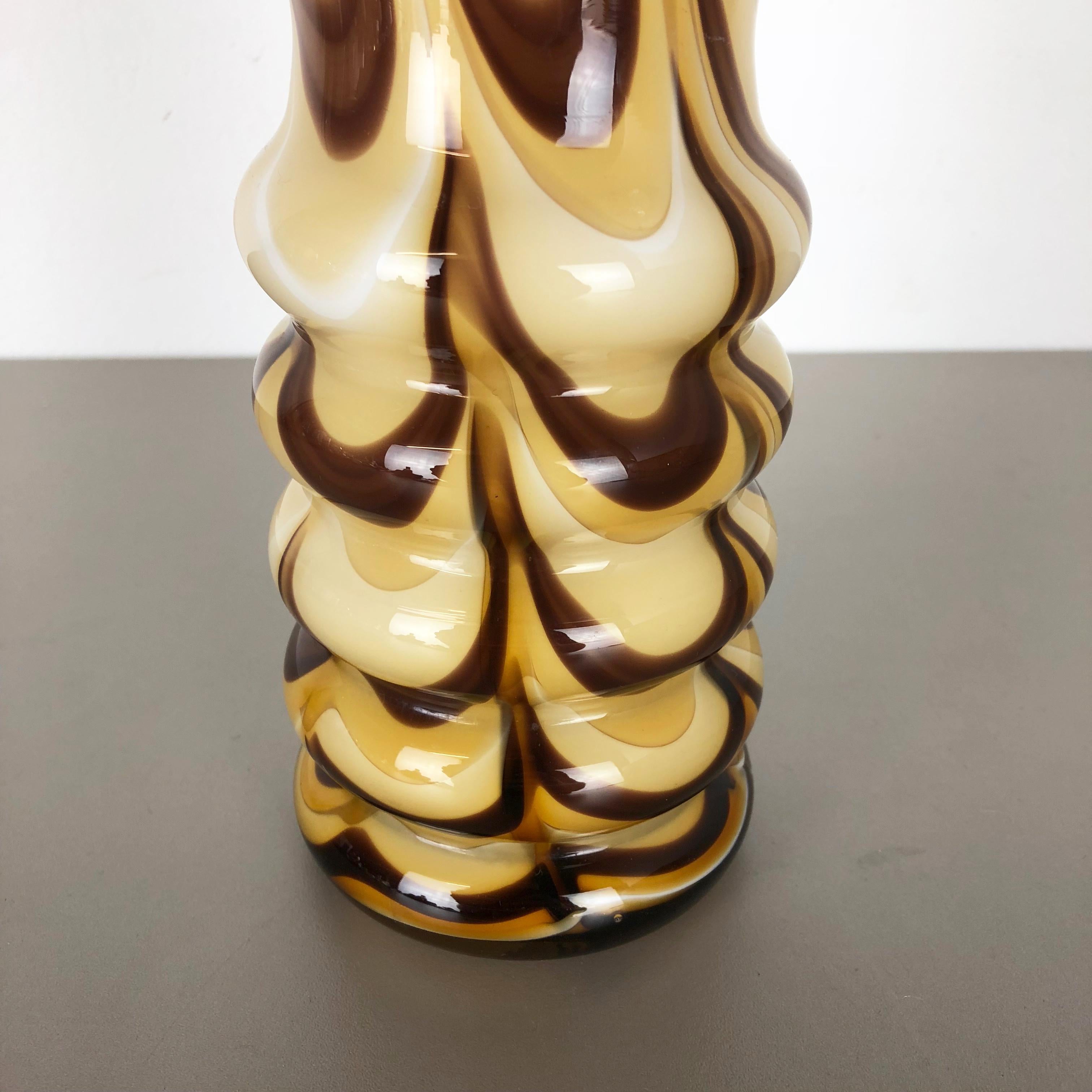 Vintage 1970s Pop Art Opaline Florence Vase Designed by Carlo Moretti, Italy For Sale 1