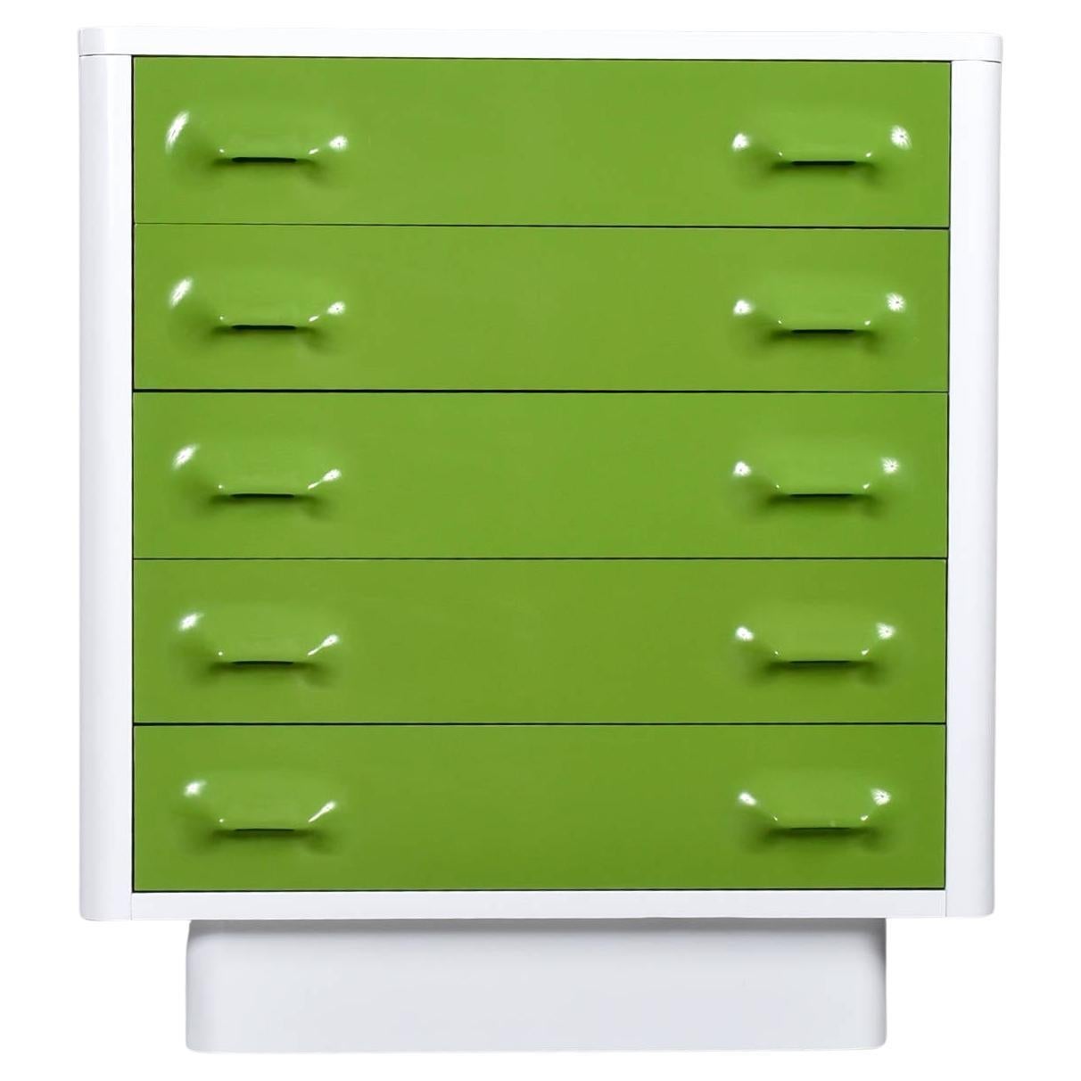 Futurista Vintage anni '70 Raymond Loewy stile Greene & Greene Chapter One Highboy Dresser in vendita