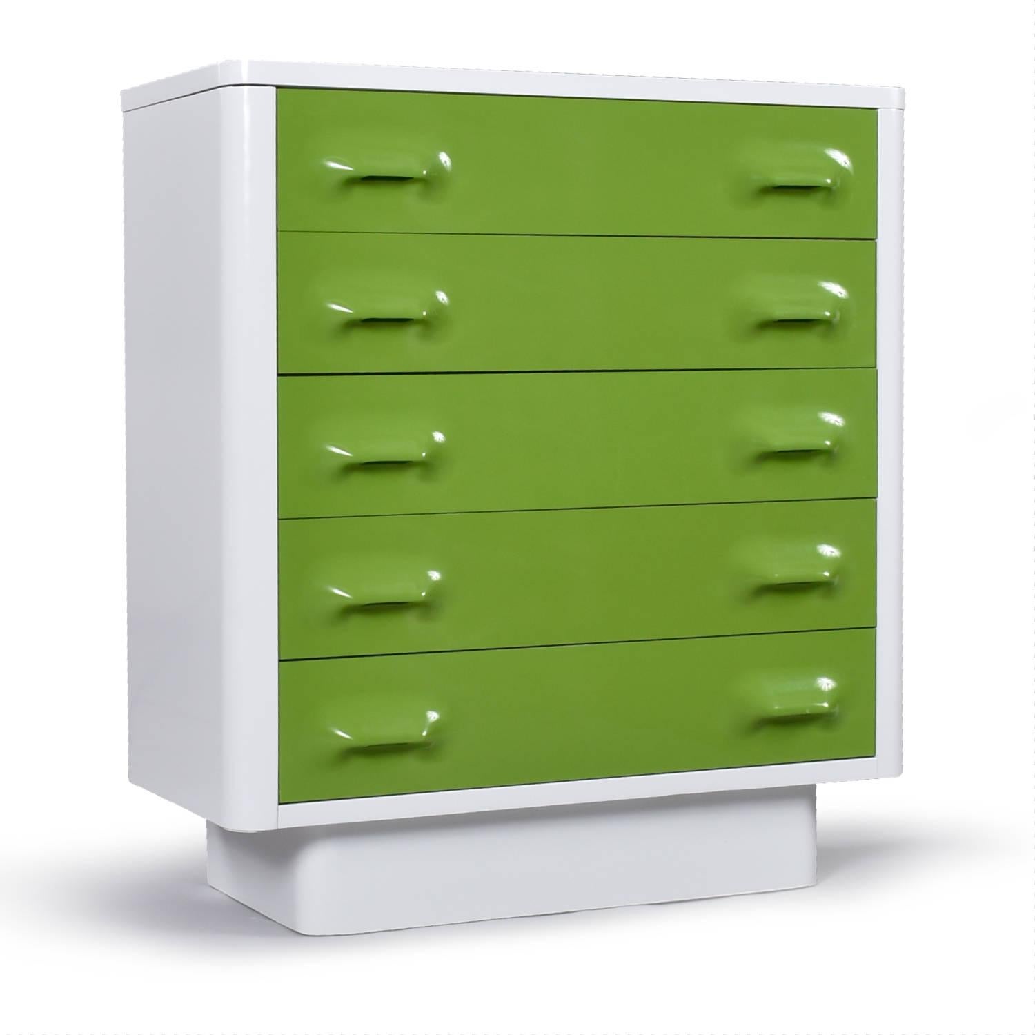 Plastica Vintage anni '70 Raymond Loewy stile Greene & Greene Chapter One Highboy Dresser in vendita