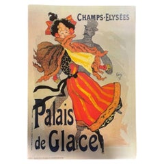 Vintage 1970's Reprint Französisch Champs Poster Elysee's Palais De Glace - Unframed