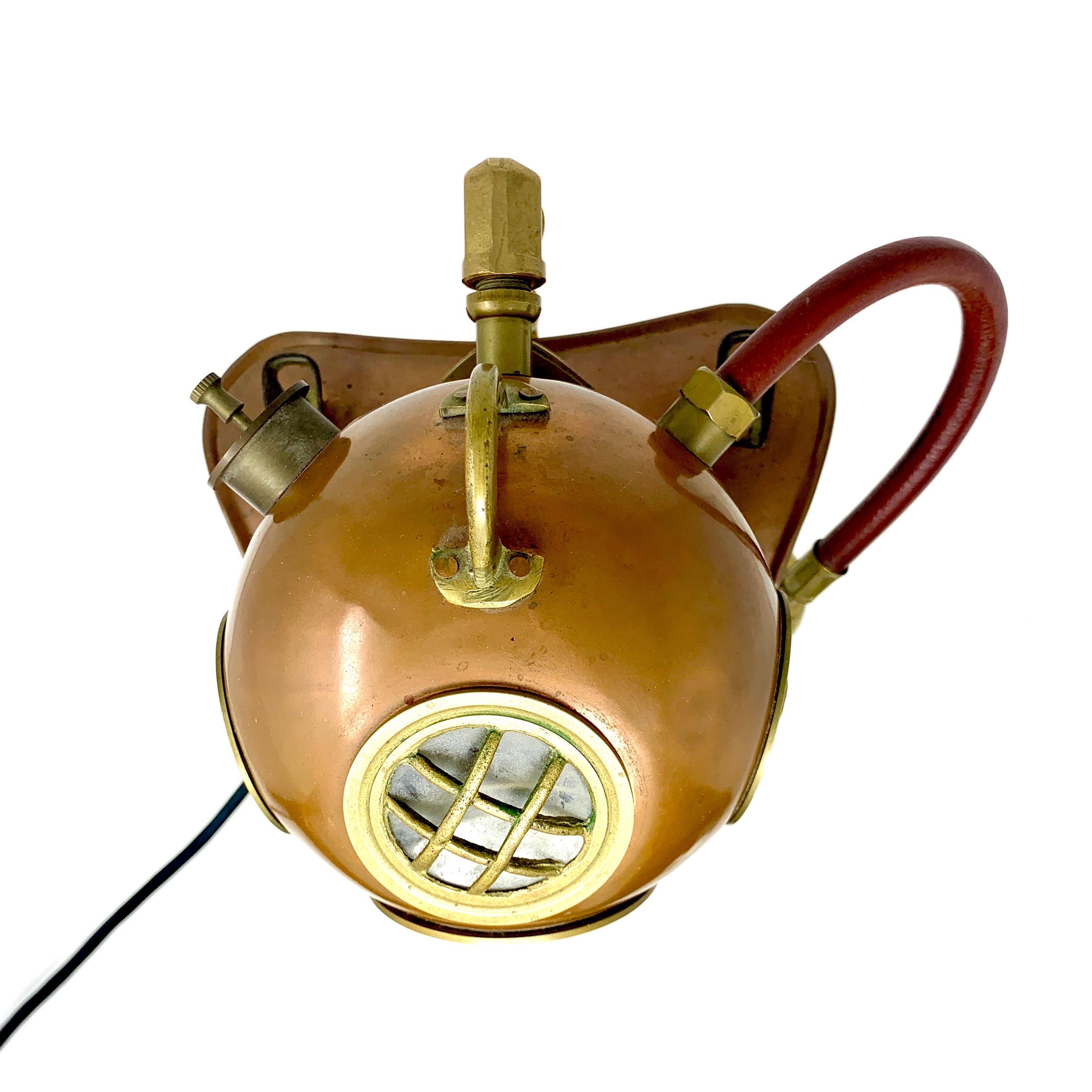 Vintage 1970s Rolex Brass Diving Helmet Lamp 6