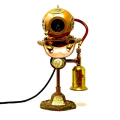 Vintage 1970s Rolex Brass Diving Helmet Lamp