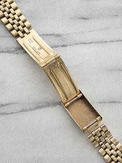 Vintage 1970s Rolex Jubilee 14K Yellow Gold Bracelet 19mm Lug