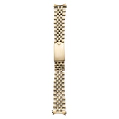 Vintage 1970s Rolex Jubilee 14K Yellow Gold Bracelet 19mm Lug