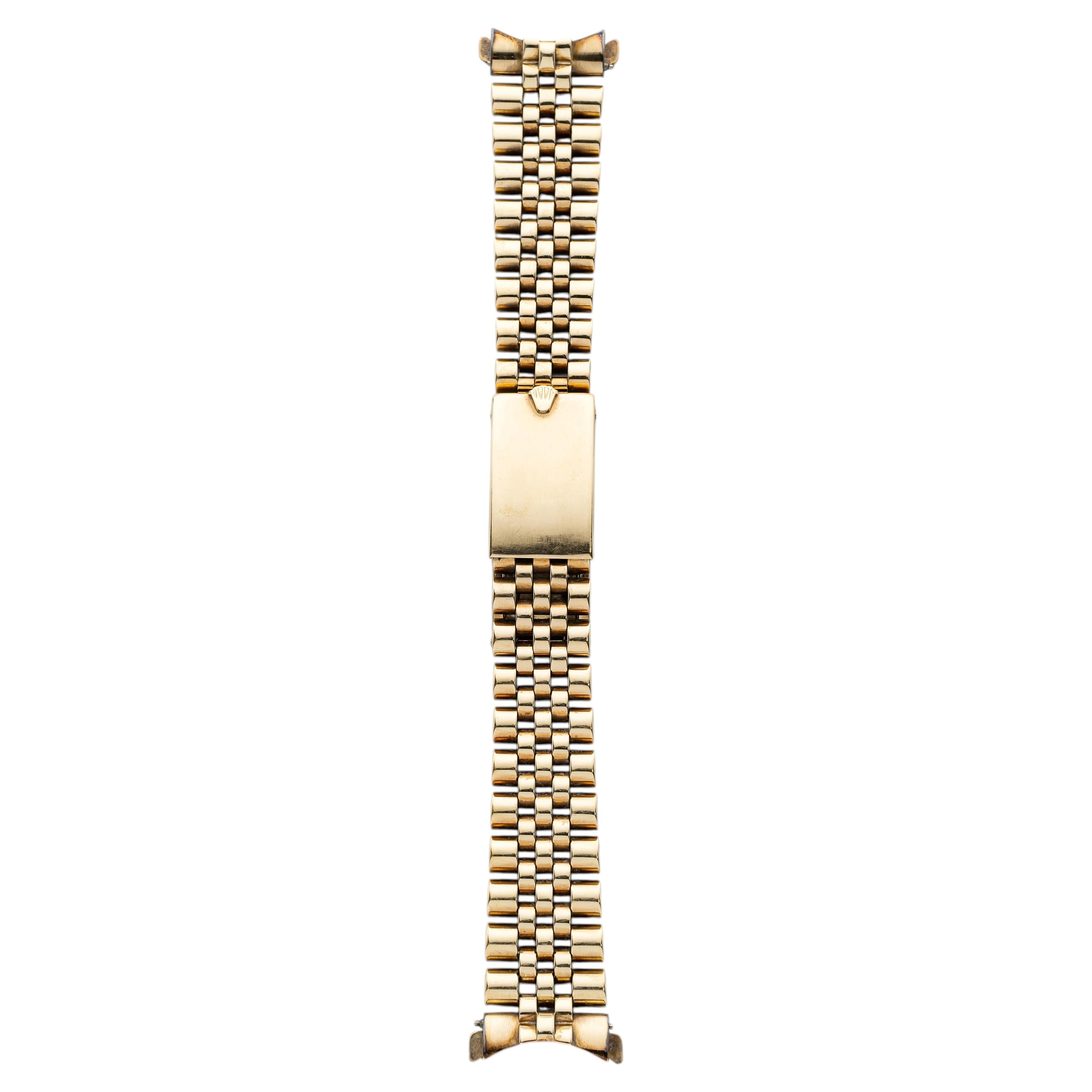 Vintage 1970s Rolex Jubilee 6311 14k Yellow Gold Bracelet 19 mm