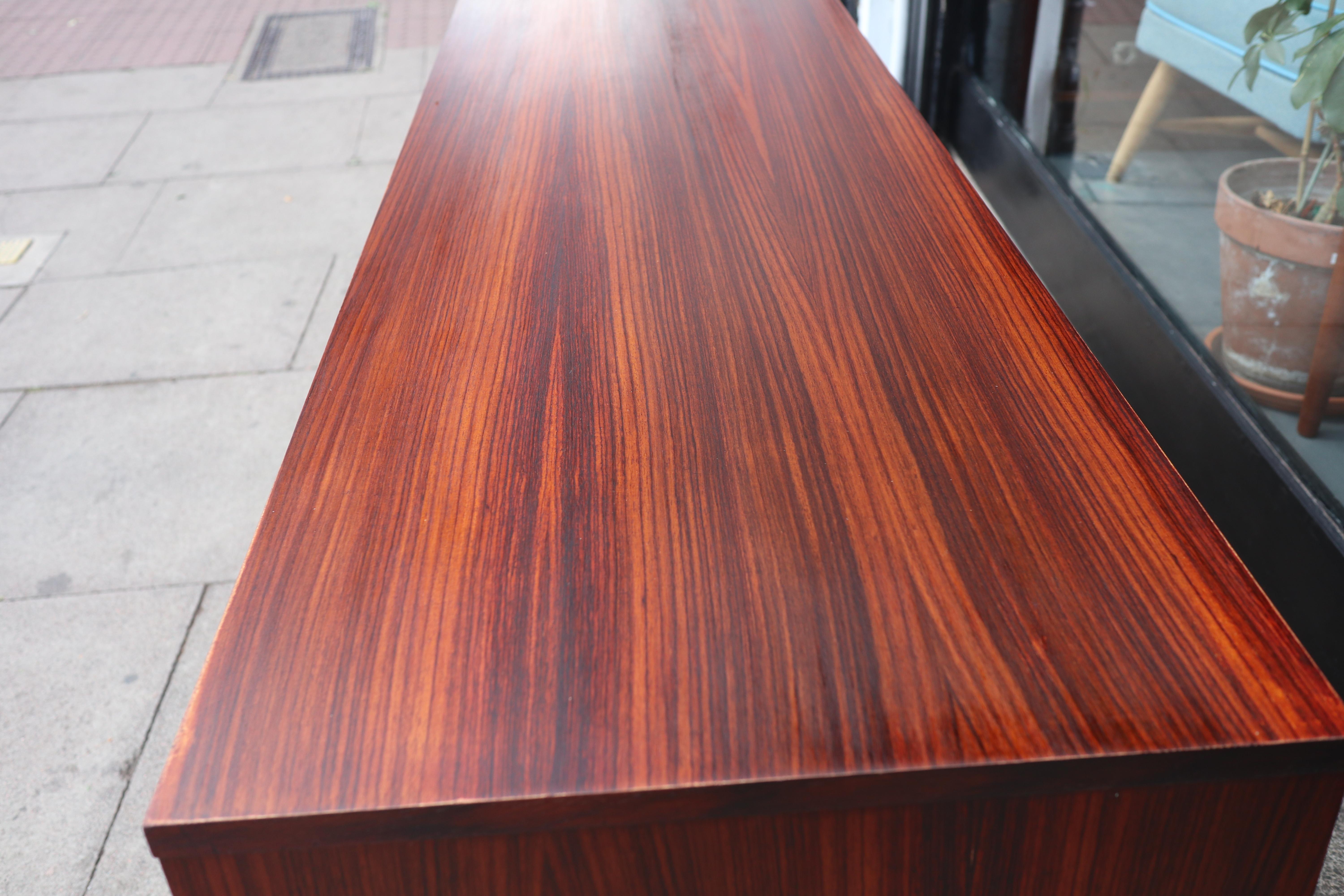 Vintage 1970s Rosewood and chrome sideboard/credenza  For Sale 3