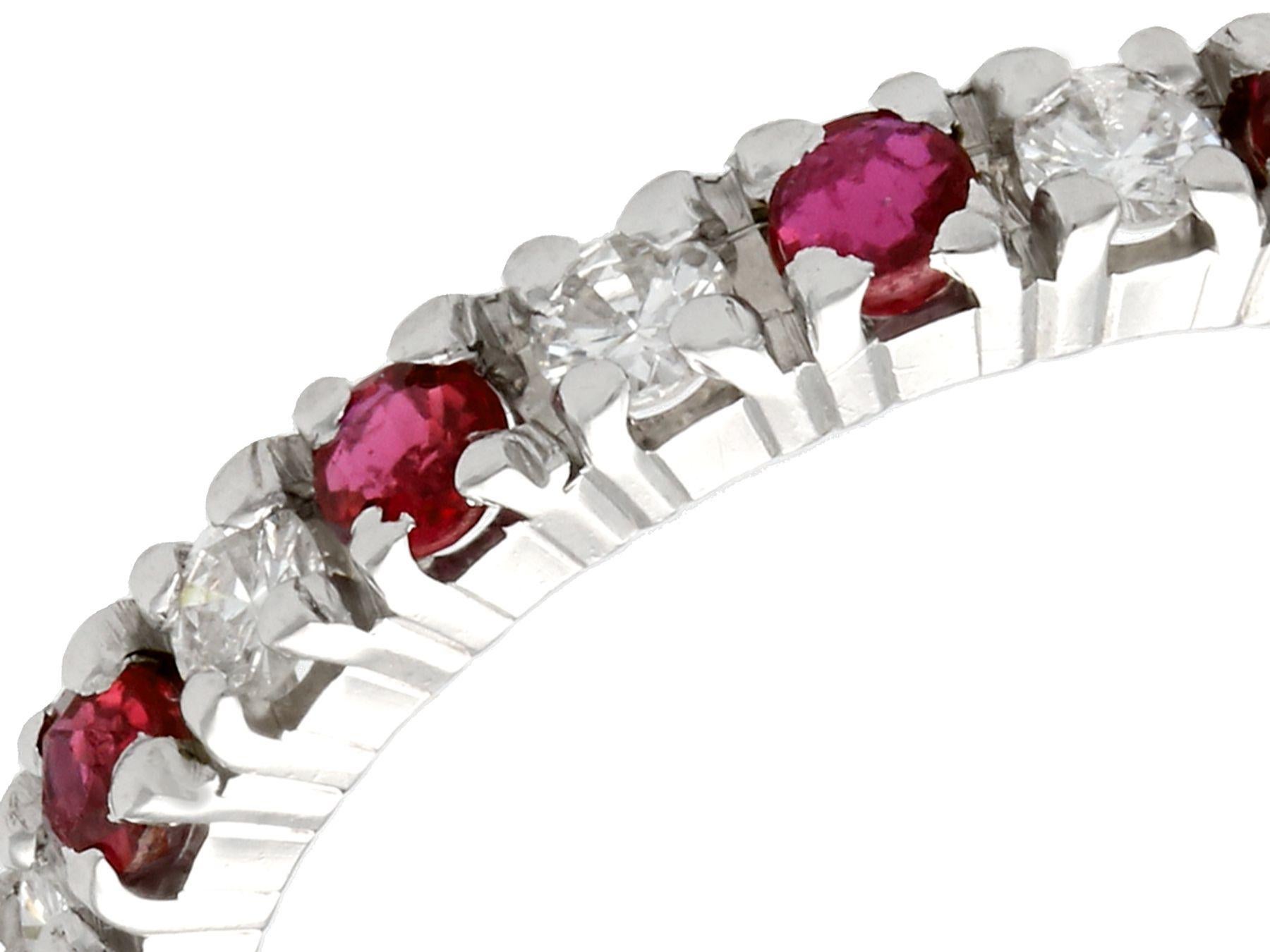 vintage ruby and diamond eternity ring