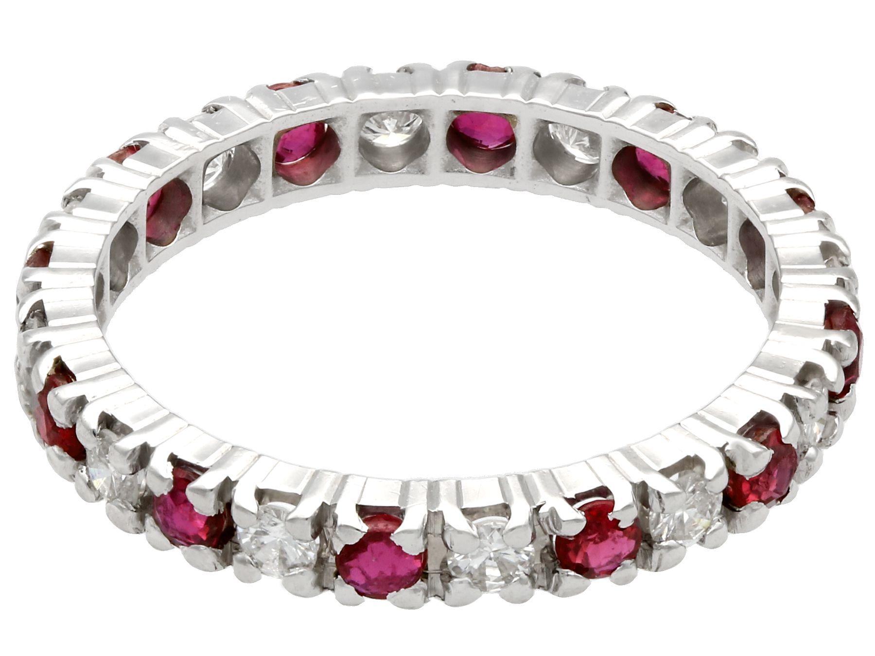 ruby and diamond eternity ring gold