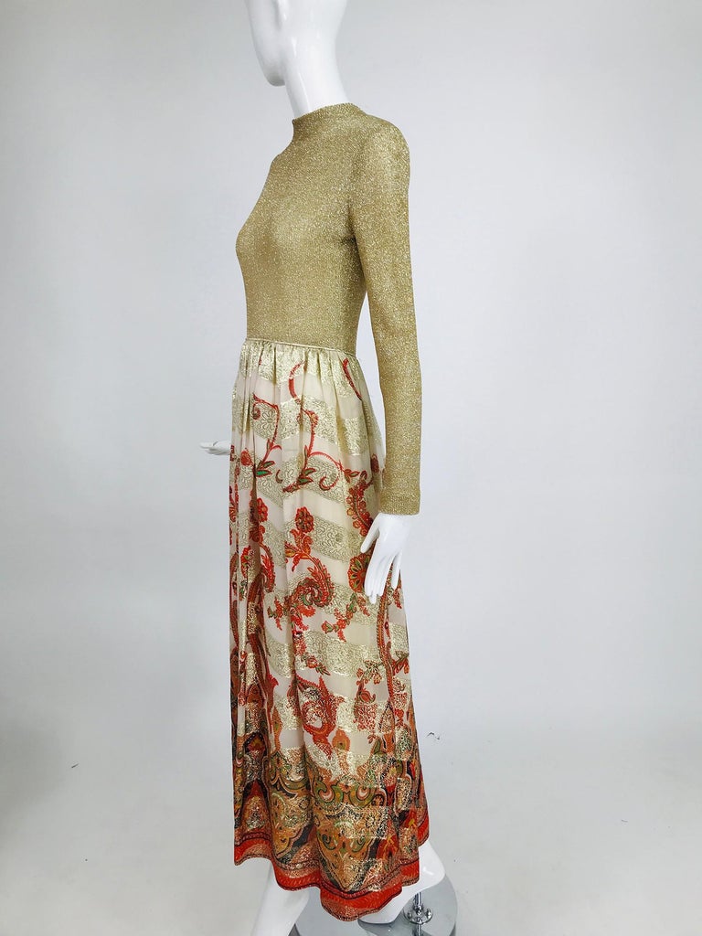 1970s Saks Fifth Ave Organza Maxi Dress main image 1