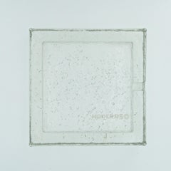 Vintage 1970er Skandinavisch Postmodern Eiswürfel Quadratisch Kunstglas Zigarren Aschenbecher