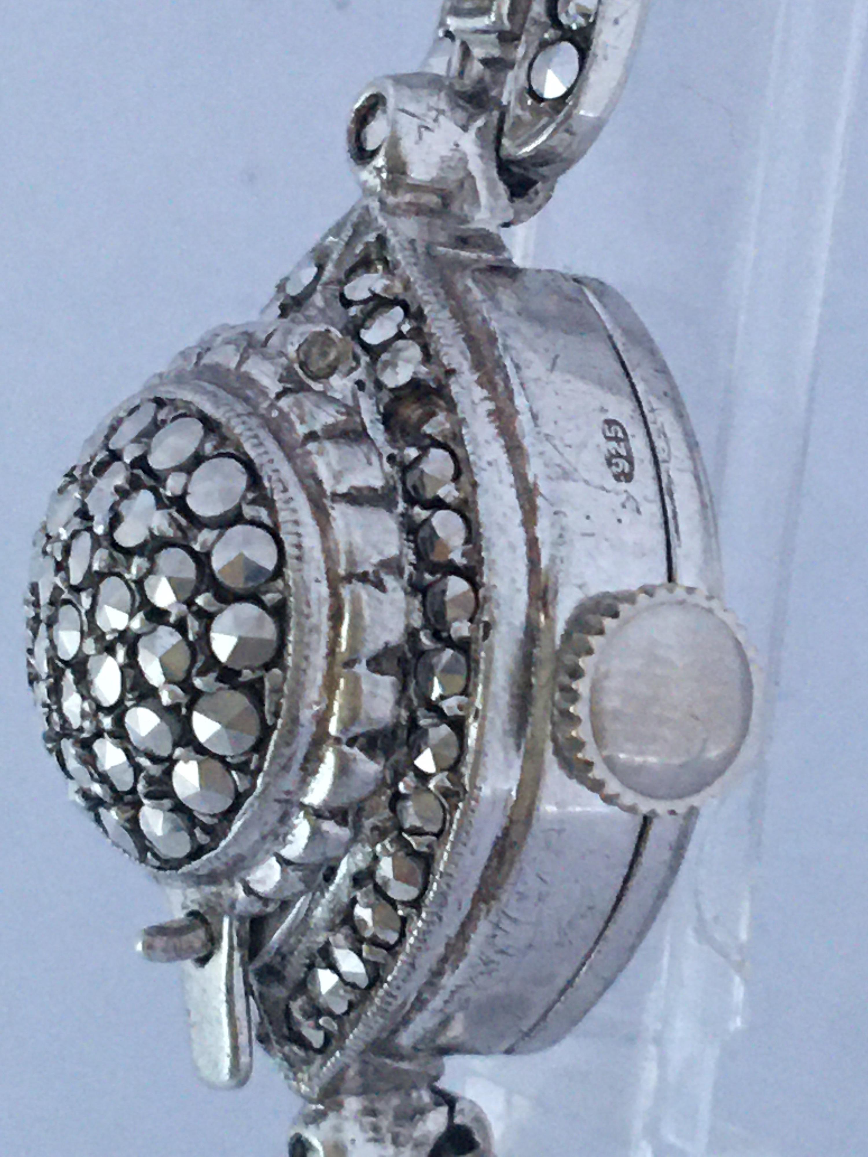 Vintage 1970s Silver Marcaseed Mechanical Ladies Bracelet Watch For Sale 8
