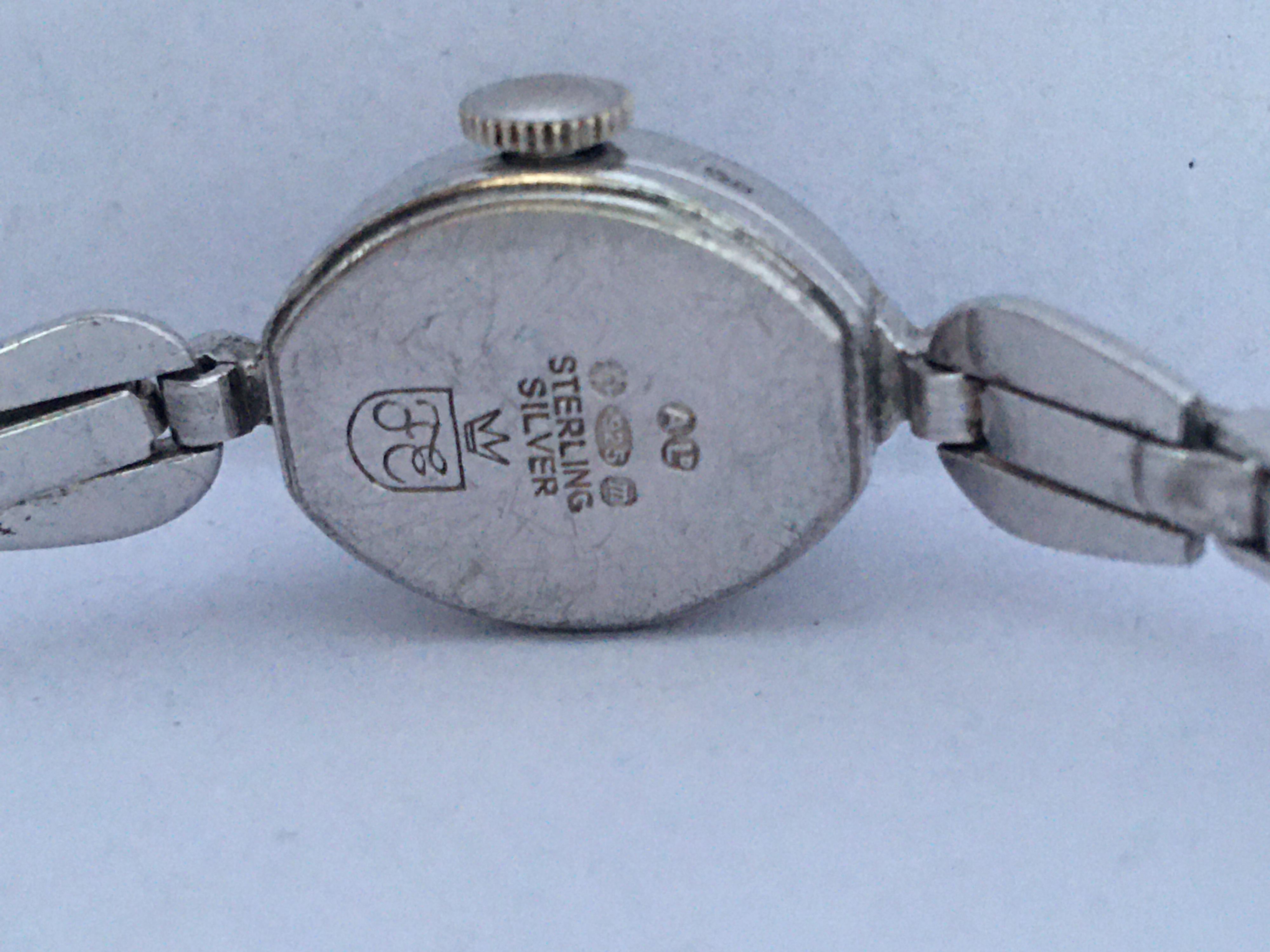 Vintage 1970s Silver Marcaseed Mechanical Ladies Bracelet Watch For Sale 2