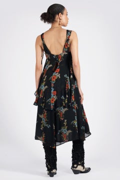 Vintage Ossie Clark 1970’s Sleeveless Floral Layered Dress