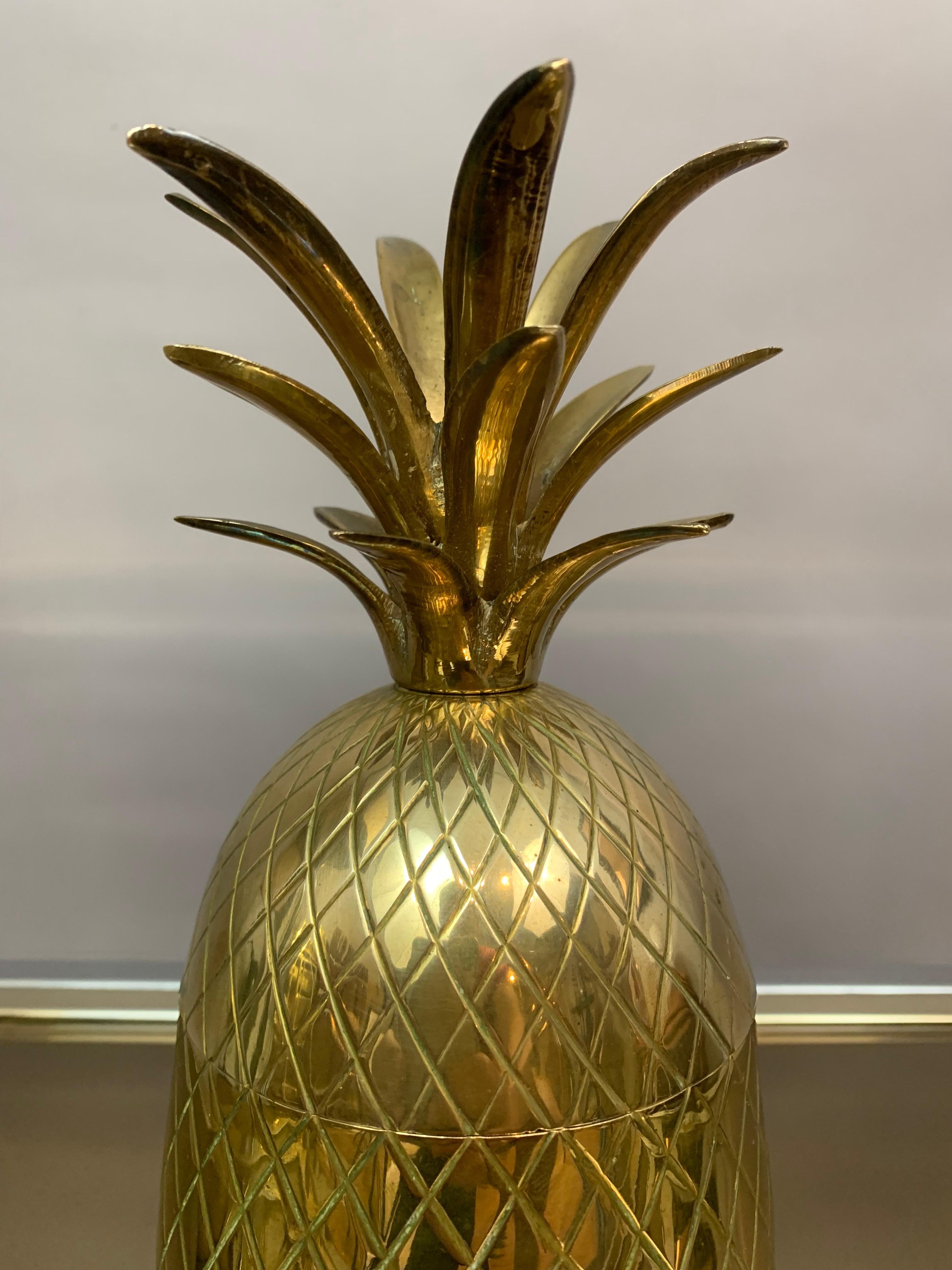 Seau à glace ananas Hollywood Regency vintage des années 1970 11