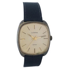 Vintage 1970s Stainless Back Swiss Mechanical Watch