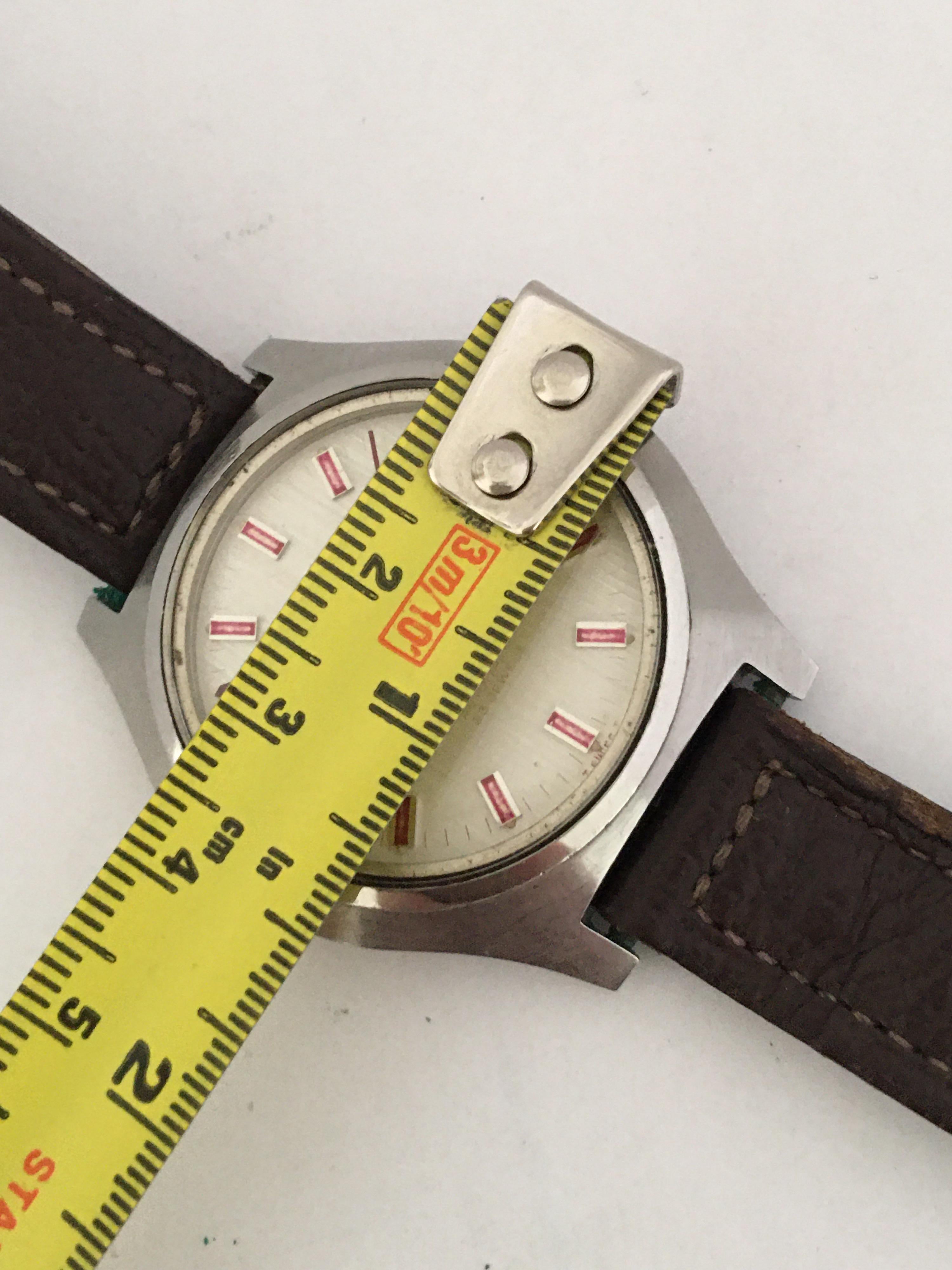 Vintage 1970s Stainless Steel Automatic Bulova Watch For Sale 1