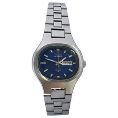 Retro 1970s Stainless Steel Blue Dial Ladies Seiko Automatic Watch