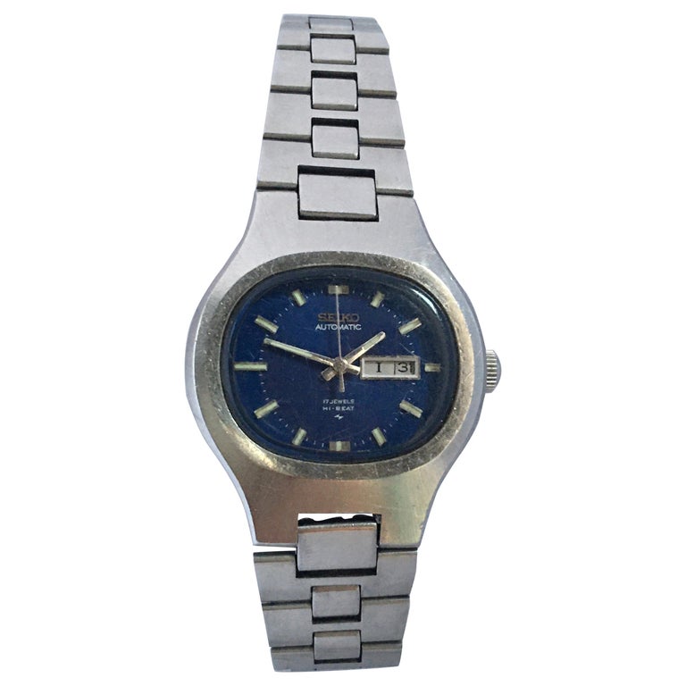 Vintage 1970s Stainless Steel Blue Dial Ladies Seiko Automatic Watch For  Sale at 1stDibs | vintage seiko blue dial, seiko blue face watch, seiko  automatic 1970s
