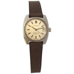 Vintage 1970s Stainless Steel Roamer Searock Automatic Ladies Watch