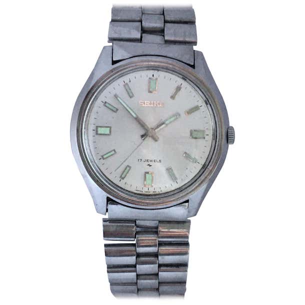 Vintage 1970s Stainless Steel Seiko 17 Jewels Mechanical Watch at ...