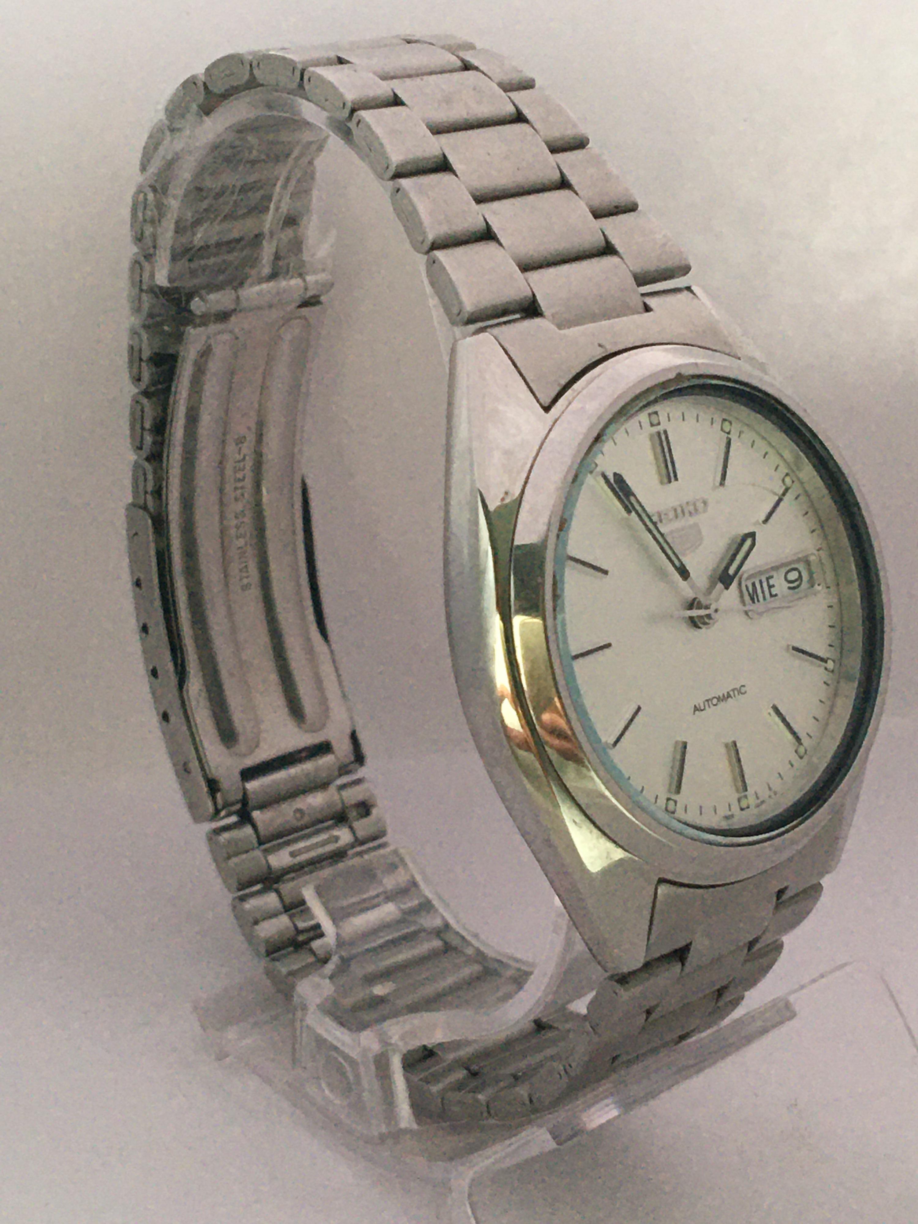 Seiko 5 Automatik Herrenuhr aus Edelstahl im Zustand „Gut“ in Carlisle, GB