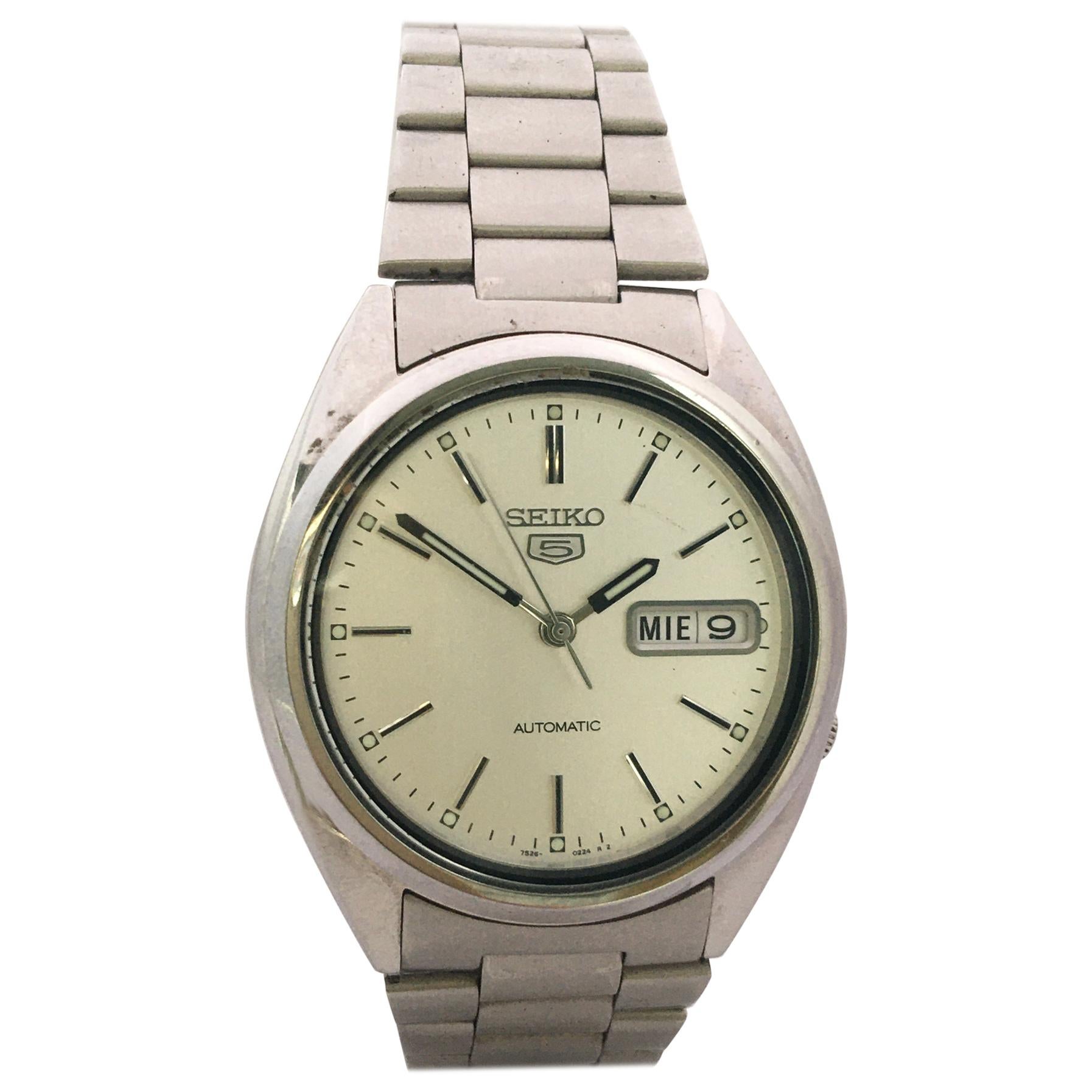 Stainless Steel Seiko 5 Automatic Gentlemen's Watch