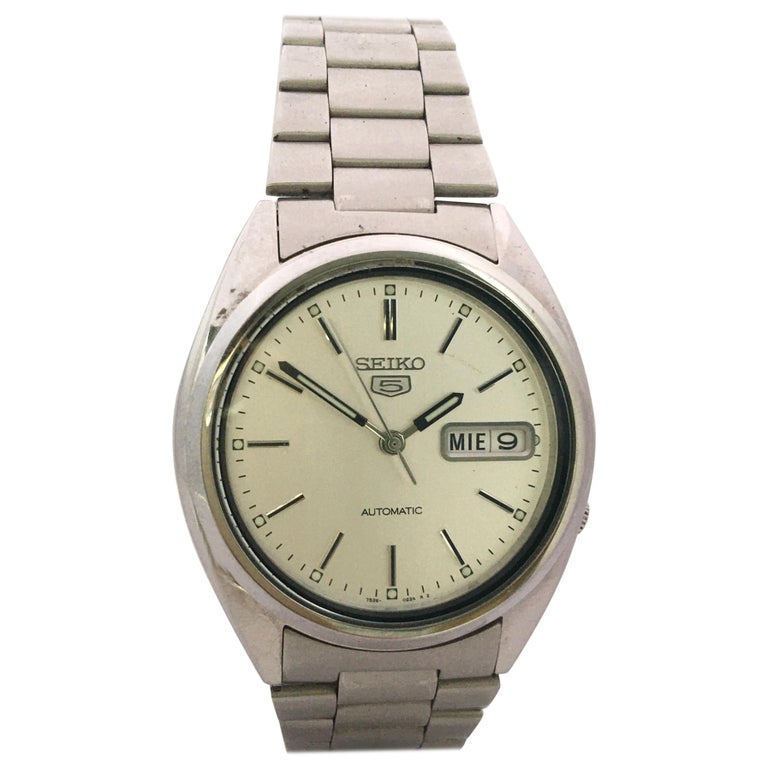 Stainless Steel Seiko 5 Automatic Gentlemen's Watch at 1stDibs | 1970 seiko  5 automatic