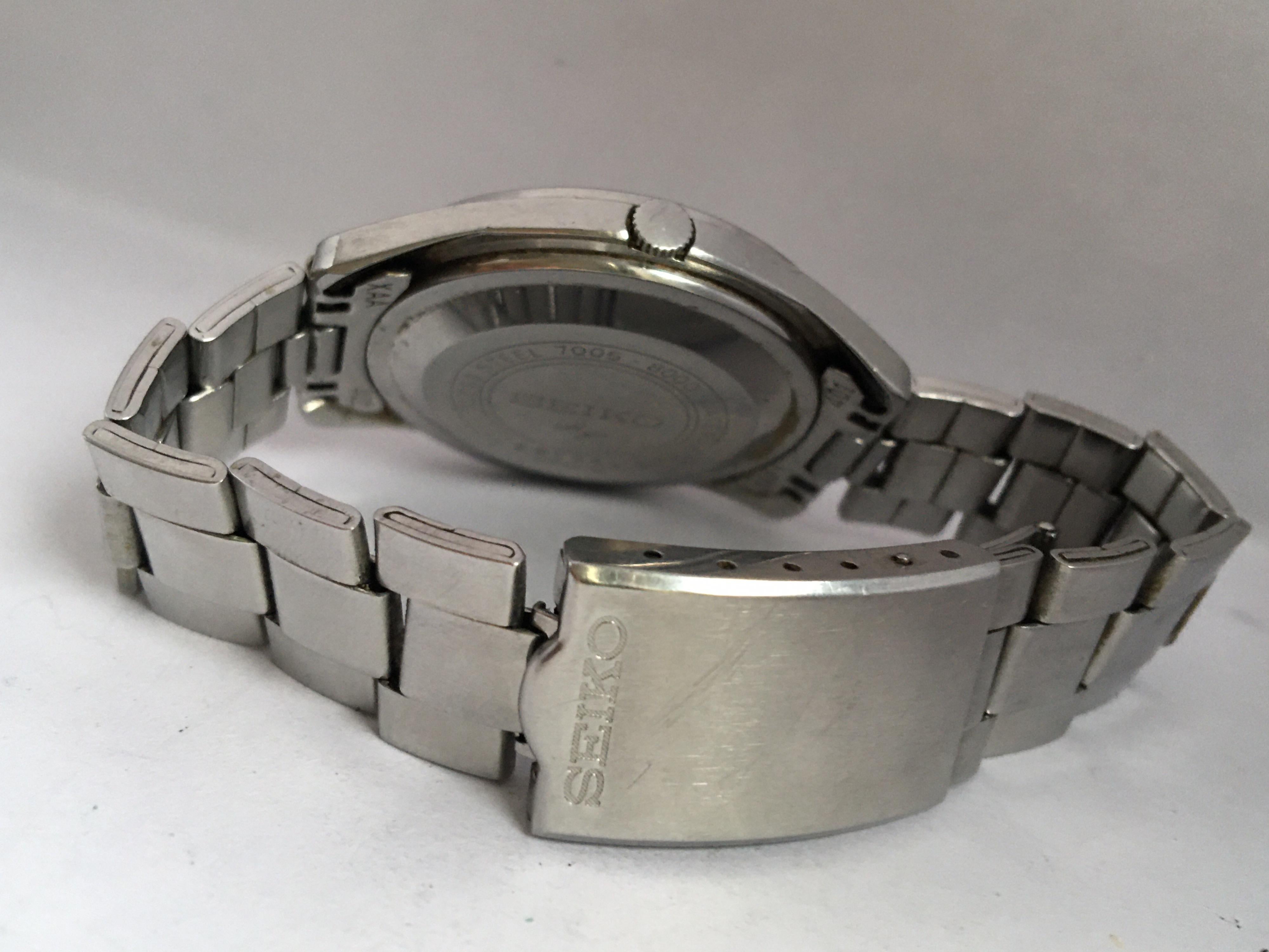 Vintage 1970s Stainless Steel Seiko Automatic Wristwatch In Good Condition In Carlisle, GB
